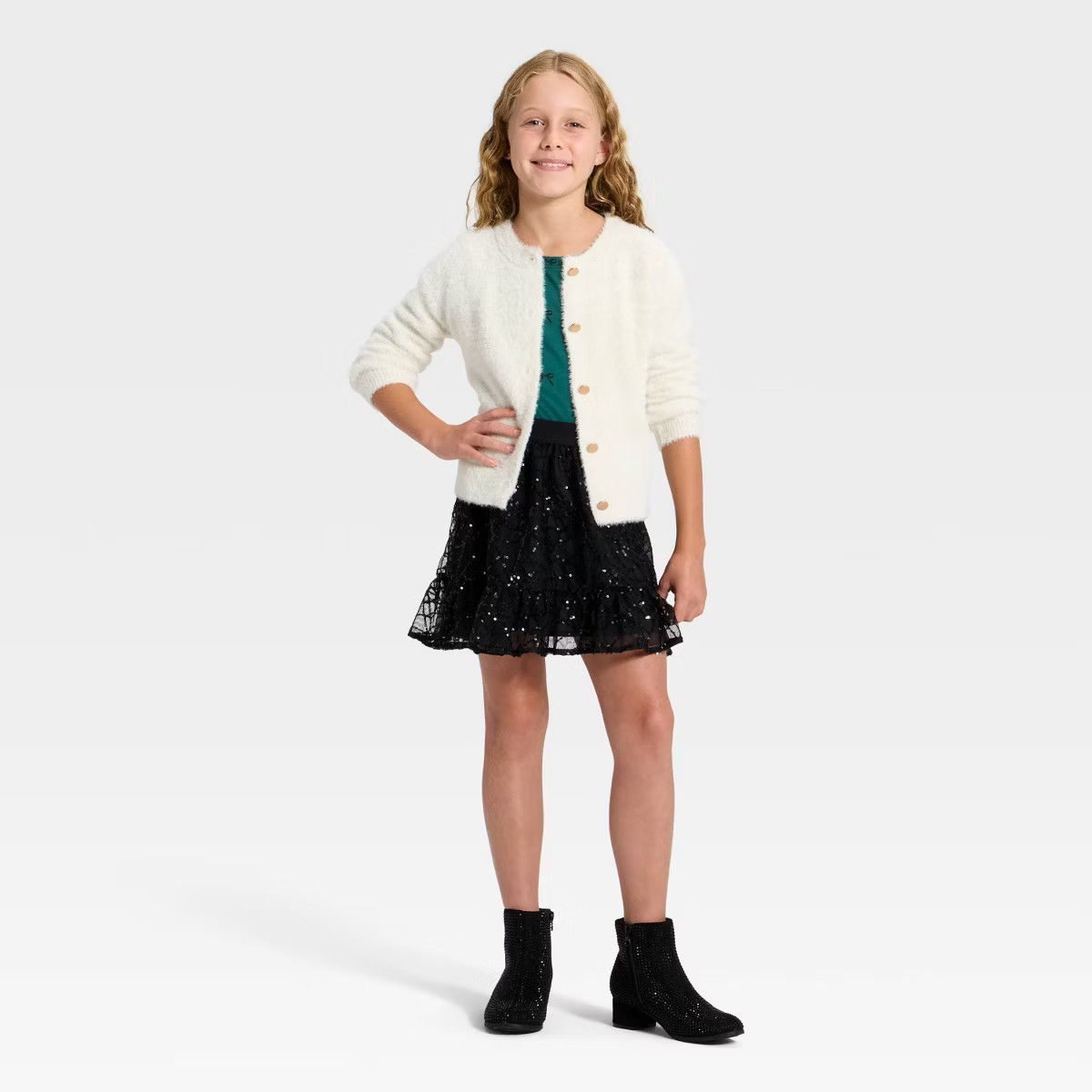 Girls' Fuzzy Cardigan - Cat & Jack™ | Target