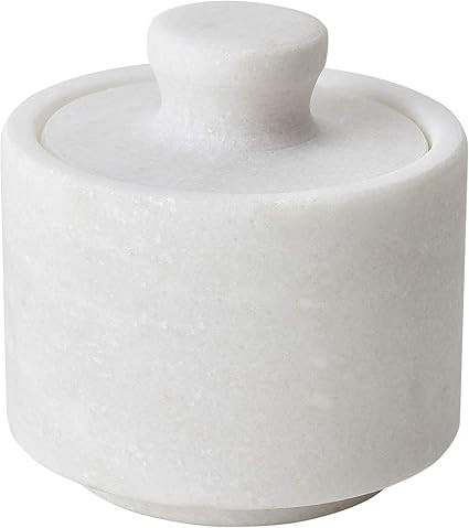 White Marble Salt Cellar Keeper With Lid | Amazon (CA)