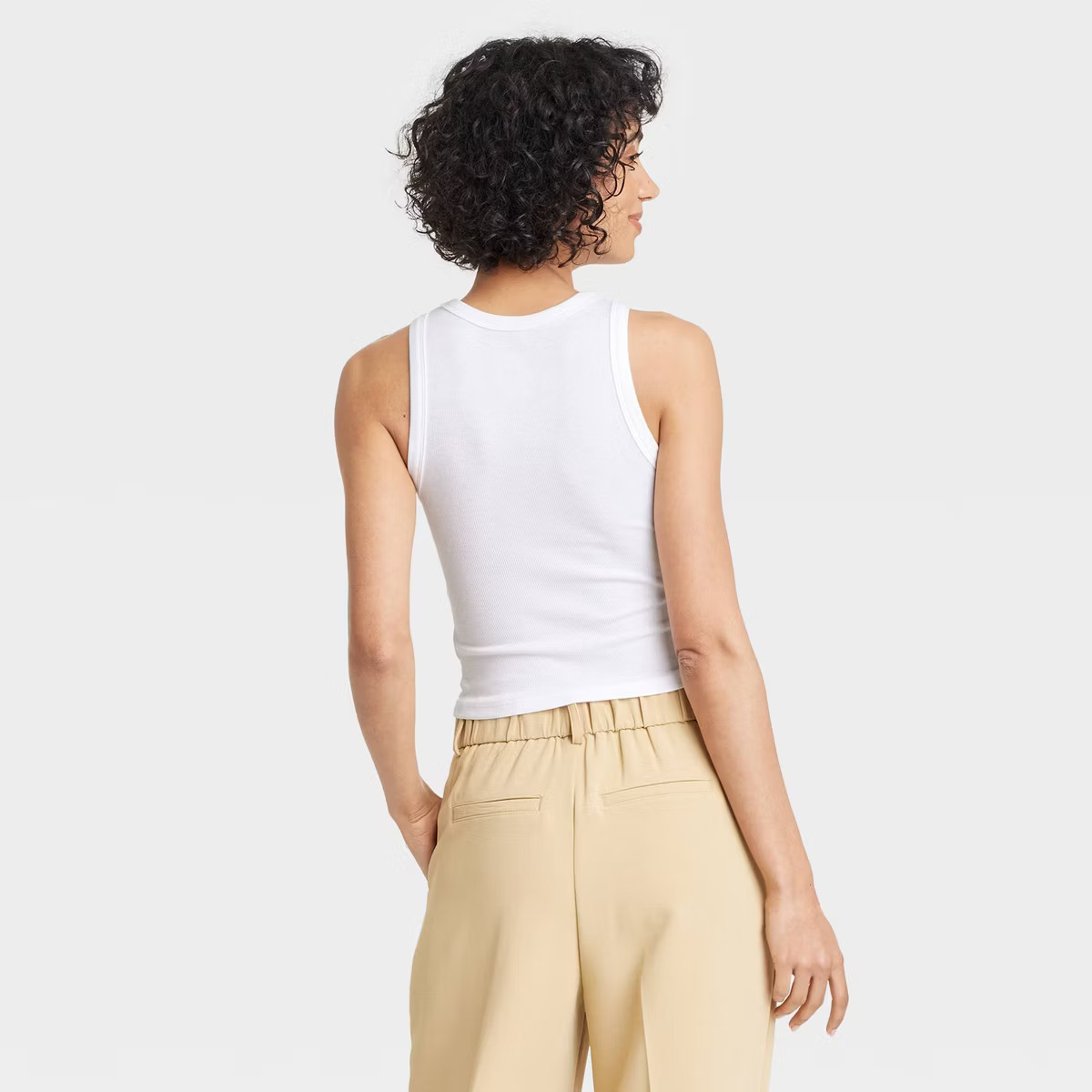 Women's Slim Fit Cropped Ribbed Tank Top - A New Day™ | Target