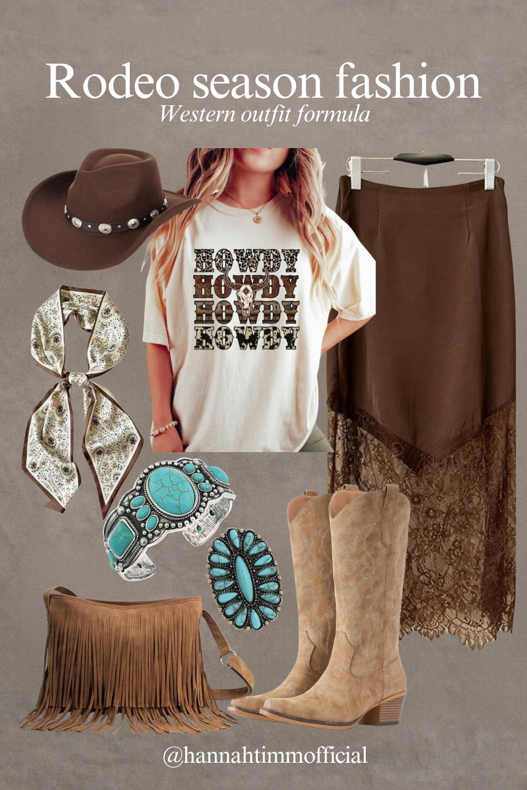 Rodeo season but make it cute 🤠✨ 

A graphic western tee, lace midi skirt, turquoise statement jewelry, and classic cowboy boots is the outfit formula I keep coming back to. It’s the perfect mix of feminine + western for rodeos, country concerts, and Texas nights. Linking all the pieces that give this effortless cowgirl vibe.

#LTKStyleTip #LTKSeasonal #WesternStyle #CowgirlOutfit #RodeoSeason #CountryConcertOutfit #CowboyBoots #WesternChic #TurquoiseJewelry