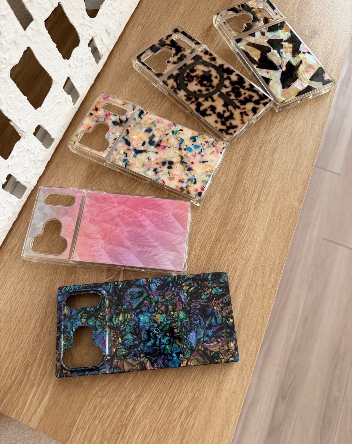 these iphone cases are even more beautiful in person.  they're shock and shatter proof. only for iphone 16 and 17