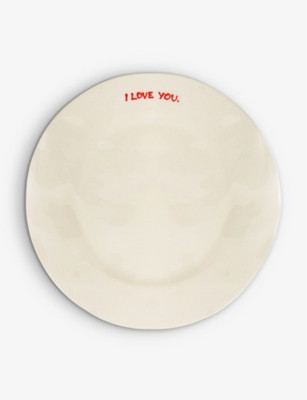 I Love You ceramic breakfast plate 22cm | Selfridges