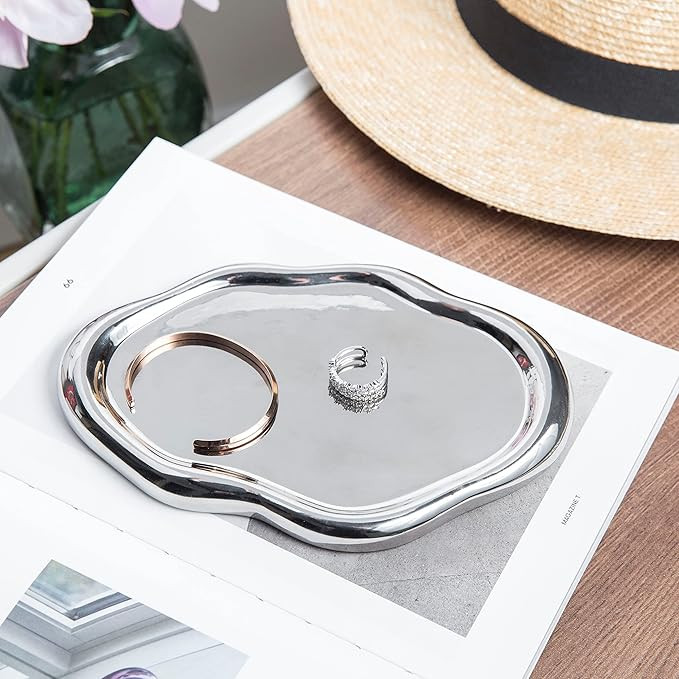 Cloud Trinket Dish, Chubby Jewelry Tray, Ceramic Jewelry Ring Trinket Dish for Rings Earrings Nec... | Amazon (US)