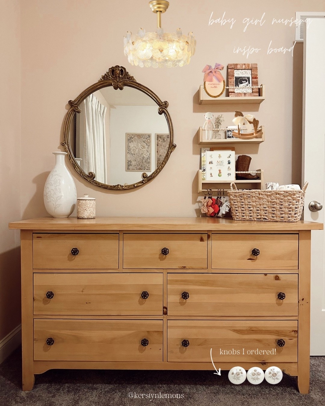 last final touches on this corner of the nursery will be some new dresser knobs, changing pad, lamp, and some decor for my shelving! Linking what I’m getting for the shelves!(:

#LTKHome #LTKBaby #LTKBump