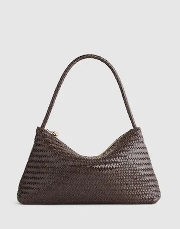 The Signature Woven Zip Top Shoulder Bag | Madewell