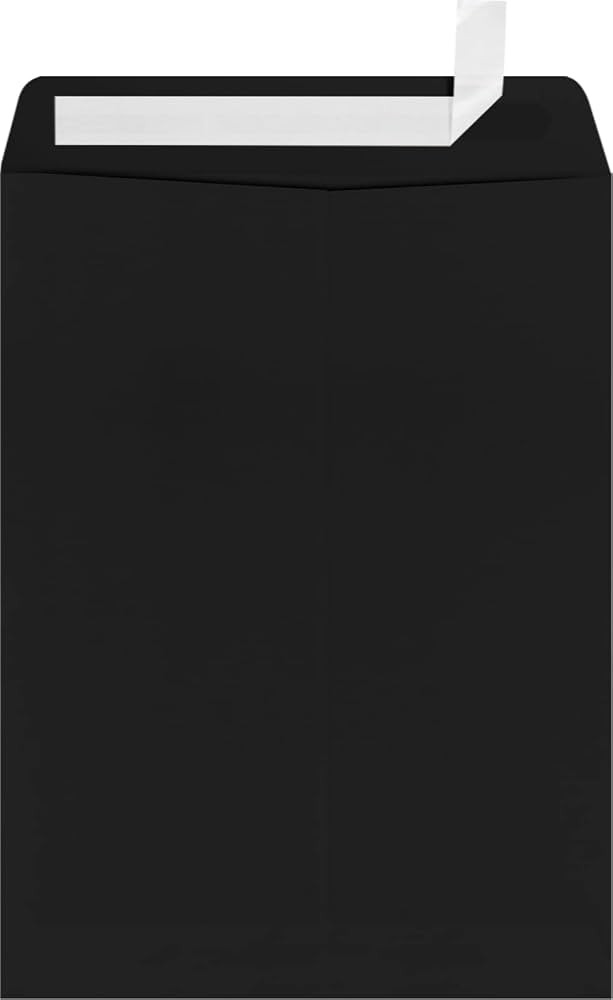 LUXPaper 9 x 12 Open End Envelopes | Peel & Press | Midnight Black | 80lb. Text | 50 Qty | Amazon (US)
