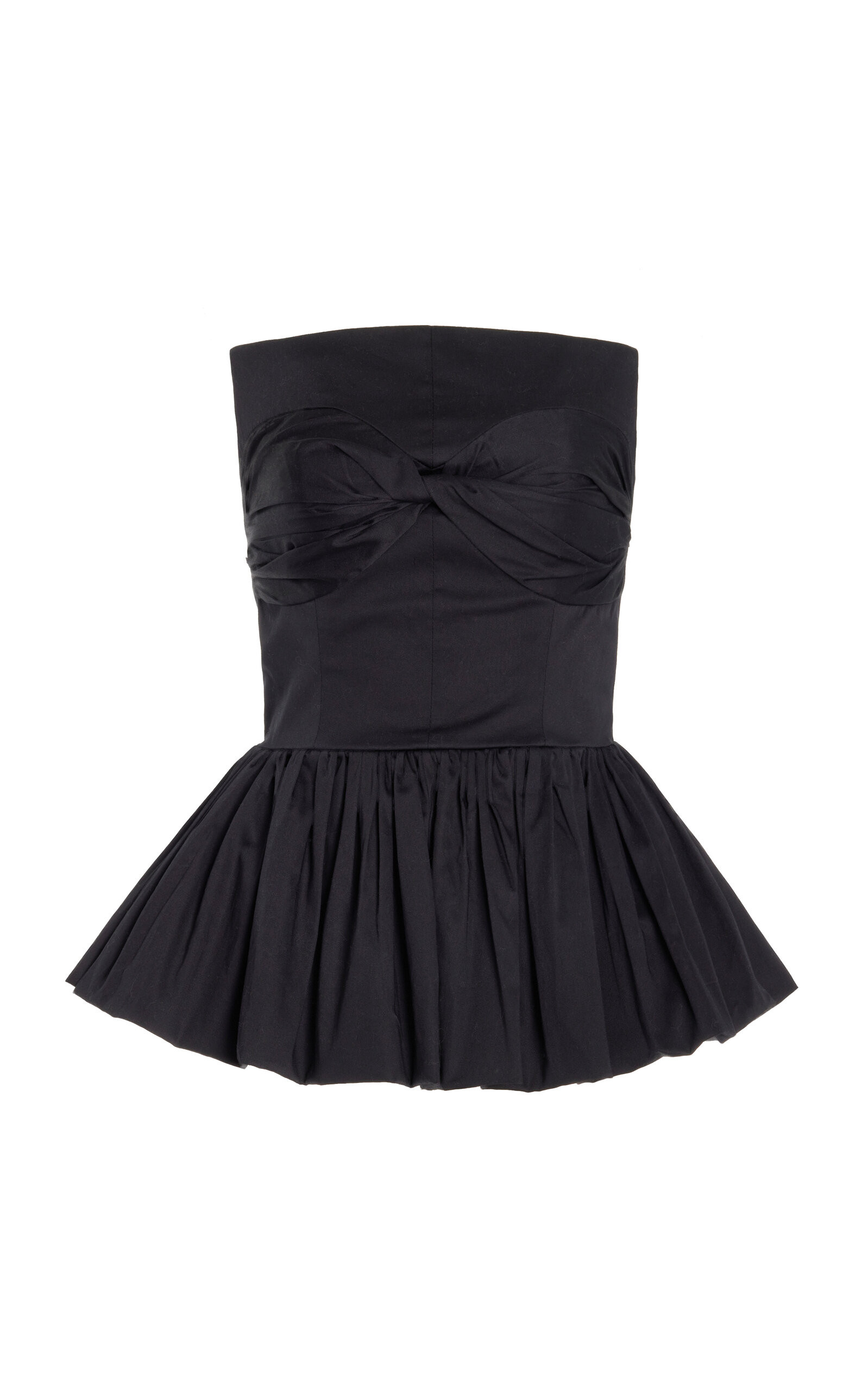 Tamie Twisted Cotton Peplum Top | Moda Operandi (Global)