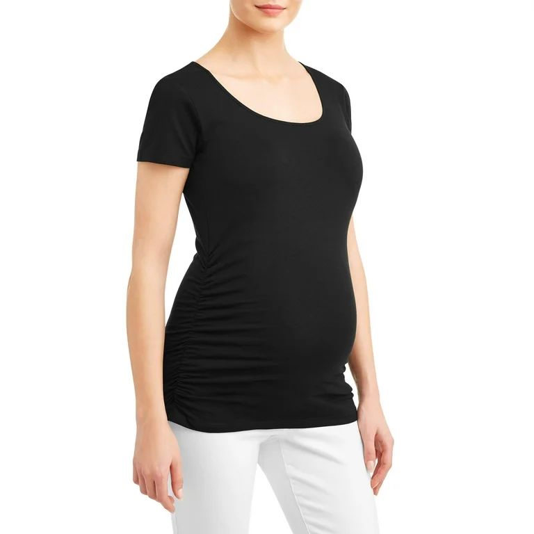 Oh! Mamma Maternity Women's Scoop Neck T-Shirt (Womens & Womens Plus) - Walmart.com | Walmart (US)