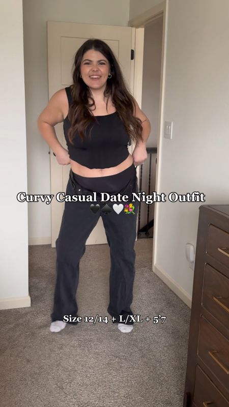 Midsize date night outfit vibes!! Big pants + small top + big jacket is an outfit formula that will NEVER disappoint everrrr. 🖤 

Save this for night out outfit info and if you wanna grab any of these items you can check my LTK or comment “info” and I’ll get them to you asap 🖤

#Midsize #MidsizeStyle #DateNightOutfit #OutfitIdeas #OutfitInspiration  midnight style, midsize fashion, date night outfit, jeans, 90s relaxed jeans, corset top, outfit formula, elevated casual outfit, fashion 30s

#LTKmidsize #LTKstyletip #LTKfindsunder50