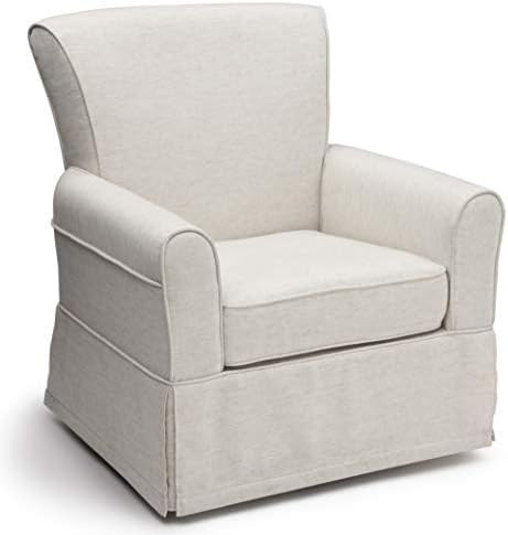Delta Children Upholstered Glider Swivel Rocker Chair, Sand | Amazon (US)