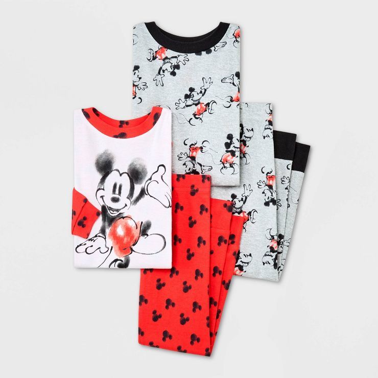 Toddler Boys' Mickey Mouse & Friends Snug Fit Pajama Set - Red | Target