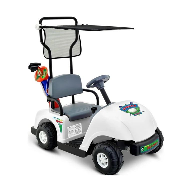 Kid Motorz Junior Pro Golf Cart Battery Powered Riding Toy - White | Walmart (US)