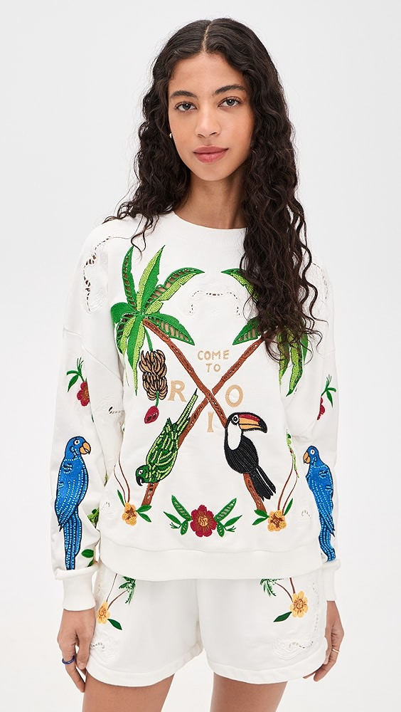Coconut Trees Come To Rio Sweater | Shopbop
