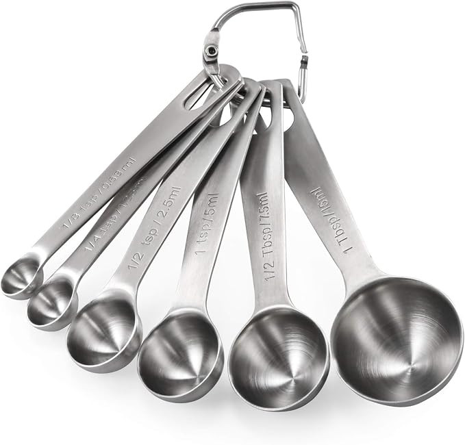 U-Taste Colheres Medidoras Aço Inoxidável 18/8, 6Pçs Colh. Chá e Colh. Sopa | Conjunto Medido... | Amazon (BR)