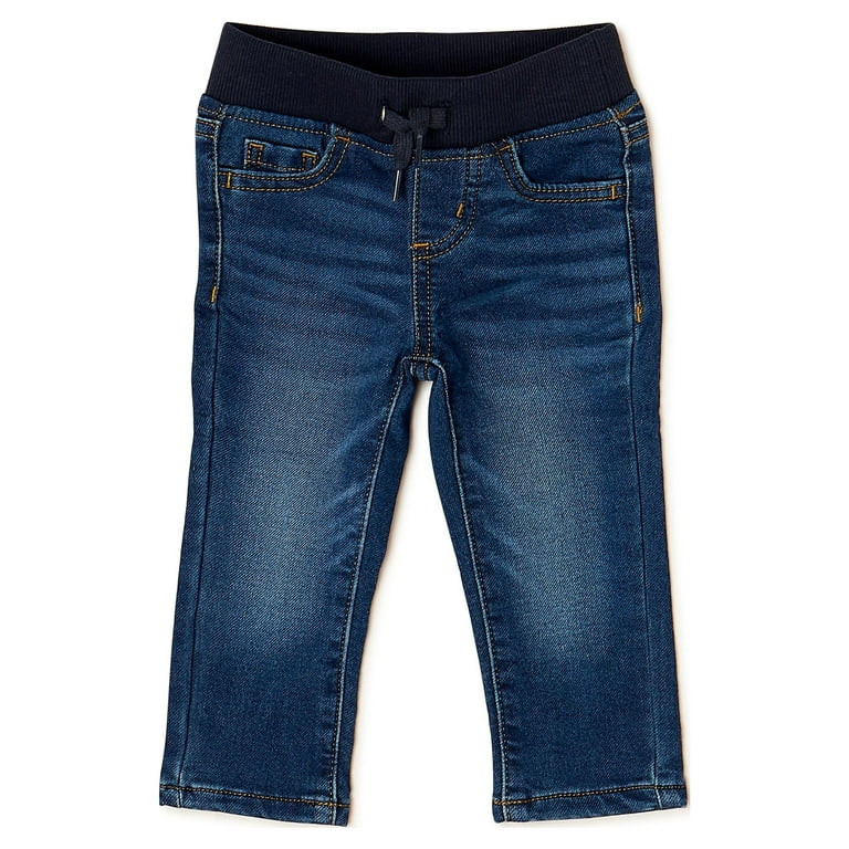 Wonder Nation Toddler Boys Knit Denim Jeans, Sizes 12M-5T | Walmart (US)