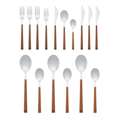 REGALWOVEN 16 Piece Stainless Steel Mirror Polished Flatware Silverware Set with Knife and Forks Silver | Target