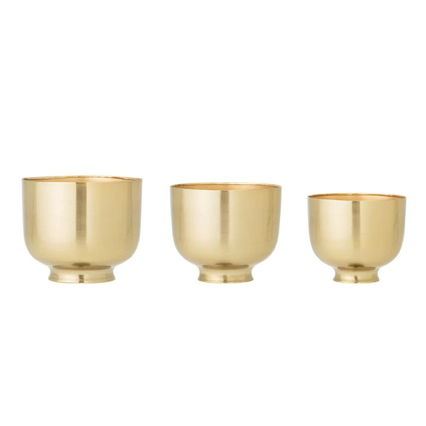Gold Metal Planters | Megan Molten