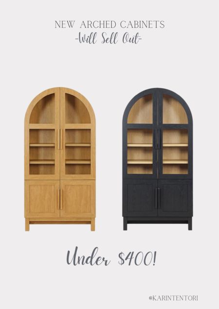 Arched Cabinets | These beautiful arched cabinets with glass and solid door storage are sure to sell out fast!

Arched cabinet
Walmart find
Storage cabinet 

#LTKhome