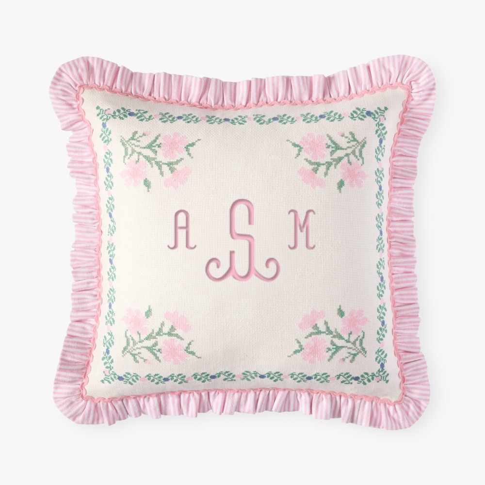 Major Nostalgic Moment! Floral Cross Stitch Pillows were a major 1990s moment in my family. Except they were country blue cause 90s

A great gift idea! For a Graduation, Housewarming, Baby Gift .. Wedding Shower Gift (do his & her initial with married initial in middle)

Keep in mind this is only the pillow cover. 

Home Decor. Pink Home. Throw Pillow 

#LTKSeasonal #LTKHome