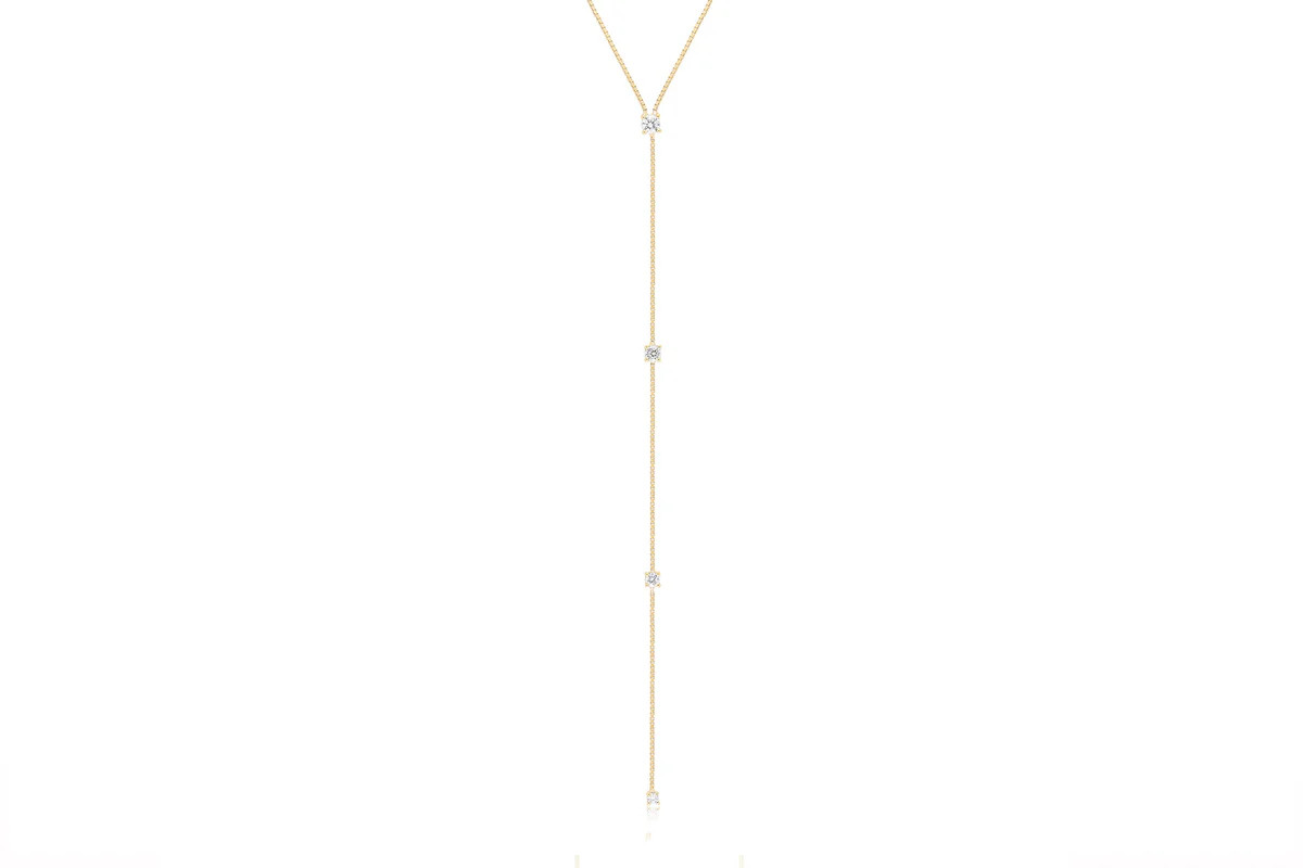 Diamond Callae Lariat Necklace | EF Collection
