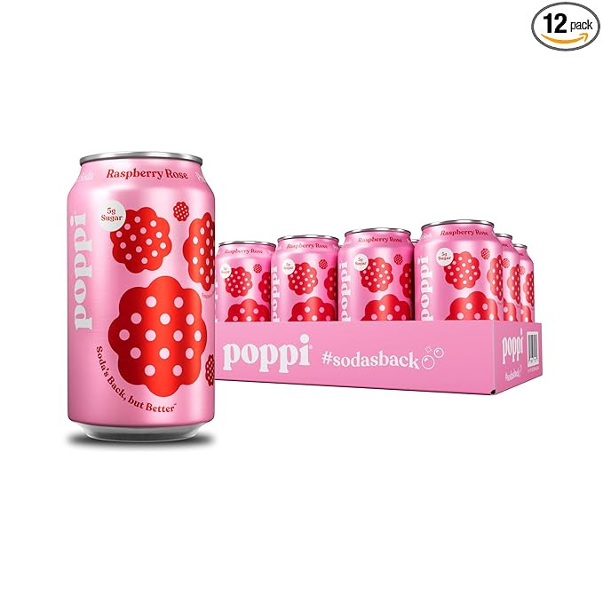 Poppi Sparkling Prebiotic Soda Beverage with Apple Cider Vinegar, Seltzer Water and Fruit Juice, ... | Amazon (US)