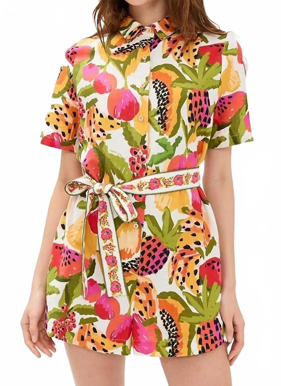 Fruits Paradise Romper In Off-White | Shop Simon