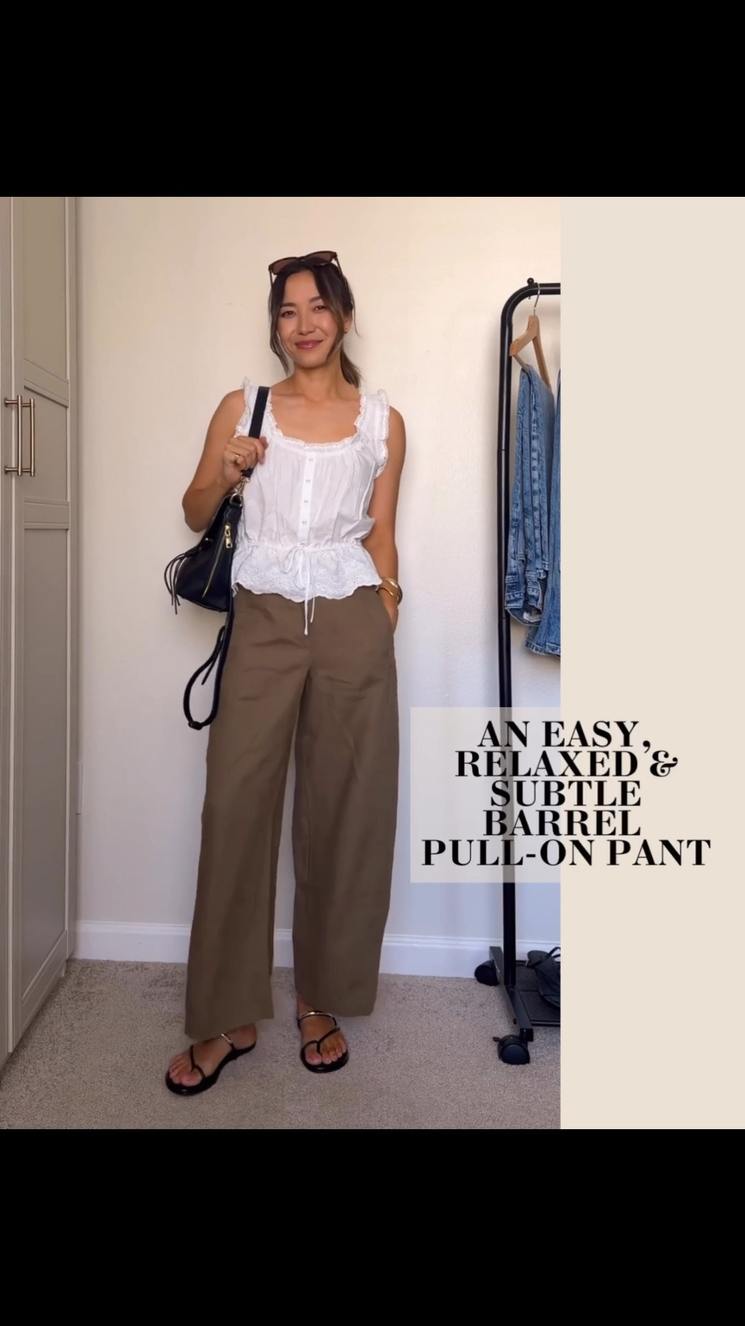 Banana republic mid rise barrel pants — love the subtle barrel look to this, so comfy + airy for summer 

Summer outfit / summer style / casual style

#LTKootd