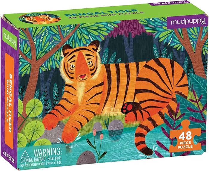 Mudpuppy Bengal Tiger – Mini Puzzle Featuring Vibrant Jungle Scene Perfect Travel Activity for ... | Amazon (US)