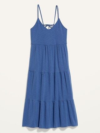 Tiered Slub-Knit Midi Cami Swing Dress for Women | Old Navy (US)