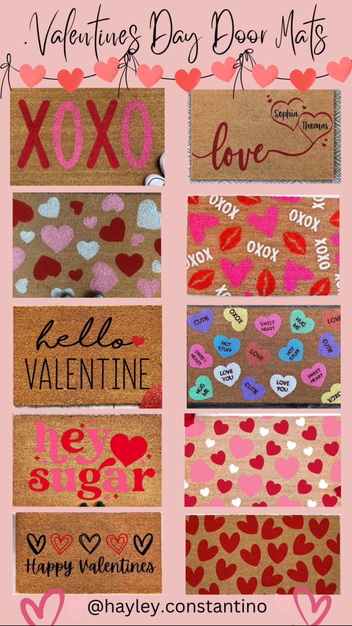 Roll out the LOVE, ladies… literally! 💕 These Valentine’s Day doormats are the cutest little “welcome kiss” for your home, and they’ve got MAJOR heart–eyes energy. From sweet “hello Valentine” charm to flirty XOXO vibes to candy-heart cuteness, each mat is handmade with care by small businesses that pour love, creativity, and a whole lot of happy into every single piece. No boring big-box mats here — just personality, charm, and serious doorway swagger.
These aren’t just mats… they’re mini love stories for your floors 😍
💋 Use them at your front door to instantly make guests feel adored.
❤️ Layer them on your porch with a cute patterned rug for that Pinterest-worthy look.
💕 Pop one inside your entryway or mudroom for a sweet splash of Valentine joy.
🍫 Use in your kitchen or laundry room for a little “hey sugar” smile while you hustle.
💌 Perfect for apartments, houses, dorms, or gifting your favorite lovebird!
Bold reds, playful pinks, sweet sayings, kiss prints, hearts on hearts on hearts… basically everything your inner romantic has been dreaming of. And because they’re handmade, every mat is crafted with intentional detail and love you can actually feel when you step on it.
If your home wants to flirt a little (and honestly, it does 😉), these mats are the cutest way to sprinkle Valentine magic from the moment someone walks in. Support small makers. Spread the love. And let your doorway be the cutest one on the block. 🌹✨

#LTKHome #LTKSeasonal #LTKHoliday