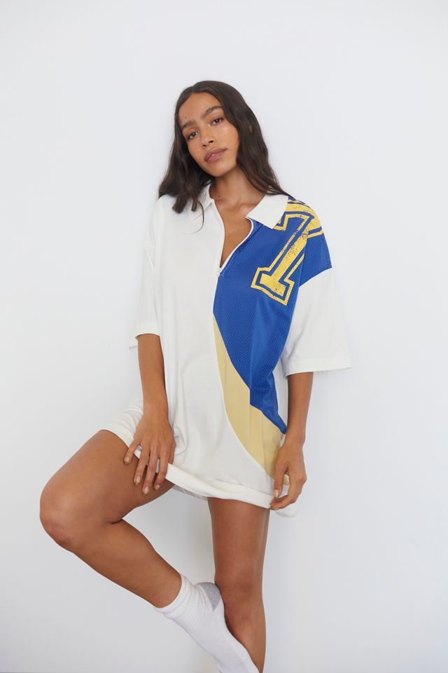 Out From Under Fallon Spliced Oversized Polo Shirt | Urban Outfitters (US and RoW)