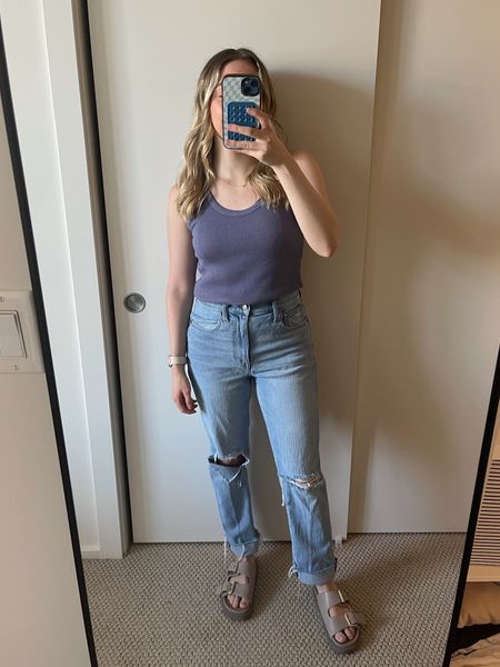 sandals + jeans + tank top = casual summer outfit💙 been wearing this on repeat lately, and will swap the jeans for shorts once the weather heats up!

summer outfits, sandals, buckle sandals, dad sandals, Madewell jeans, casual outfits, casual summer outfits

#LTKshoecrush #LTKfit #LTKunder100