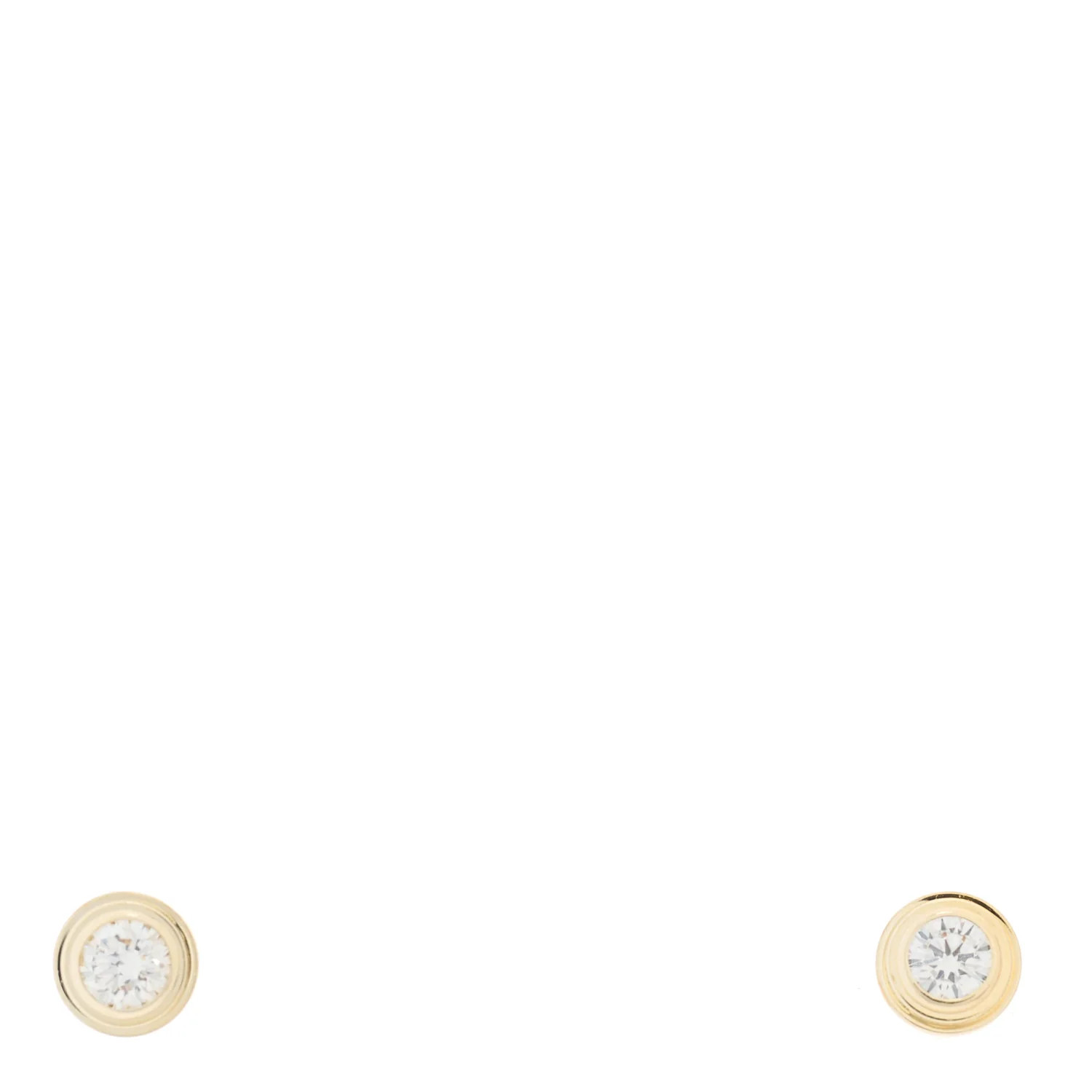 18K Yellow Gold Diamond XS D'Amour Earrings | FASHIONPHILE (US)