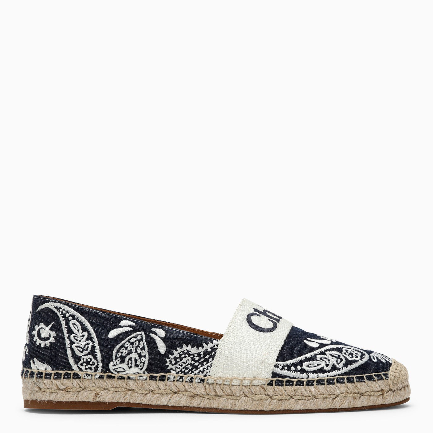 Piia espadrilles with denim bandana print | The Double F