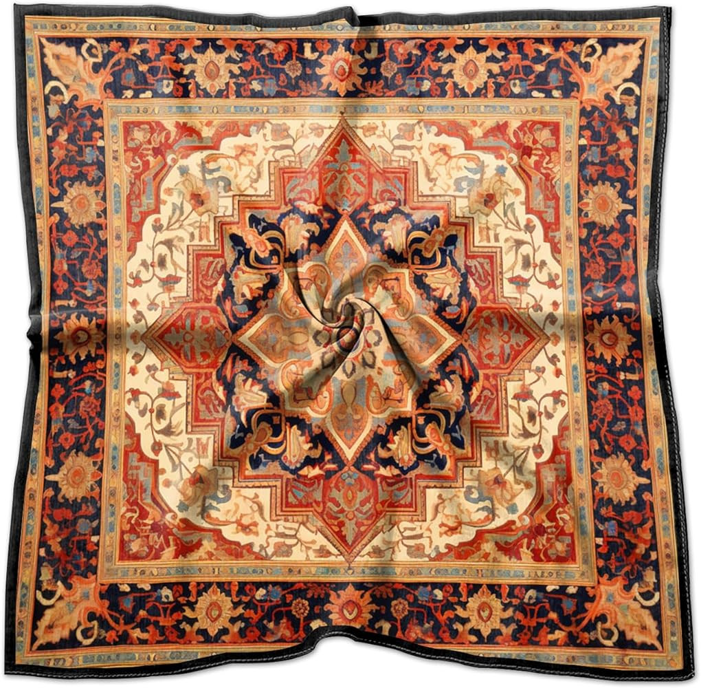 Silk Feeling Scarf 27.5 Inches Large Square Satin Head Hair Wrap Fashion Cute Aesthetic Decoratio... | Amazon (US)