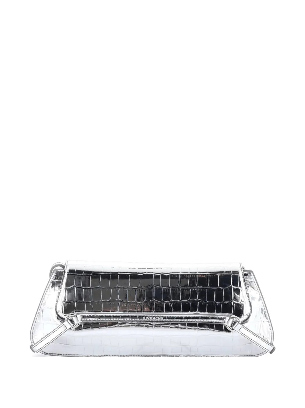 Voyou Strap Crocodile Embossed Leather East West clutch bag | Farfetch Global