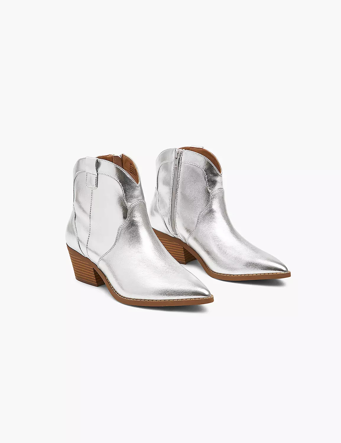 Dream Cloud Faux-Leather Western Pointed-Toe Bootie | LaneBryant | Lane Bryant (US)