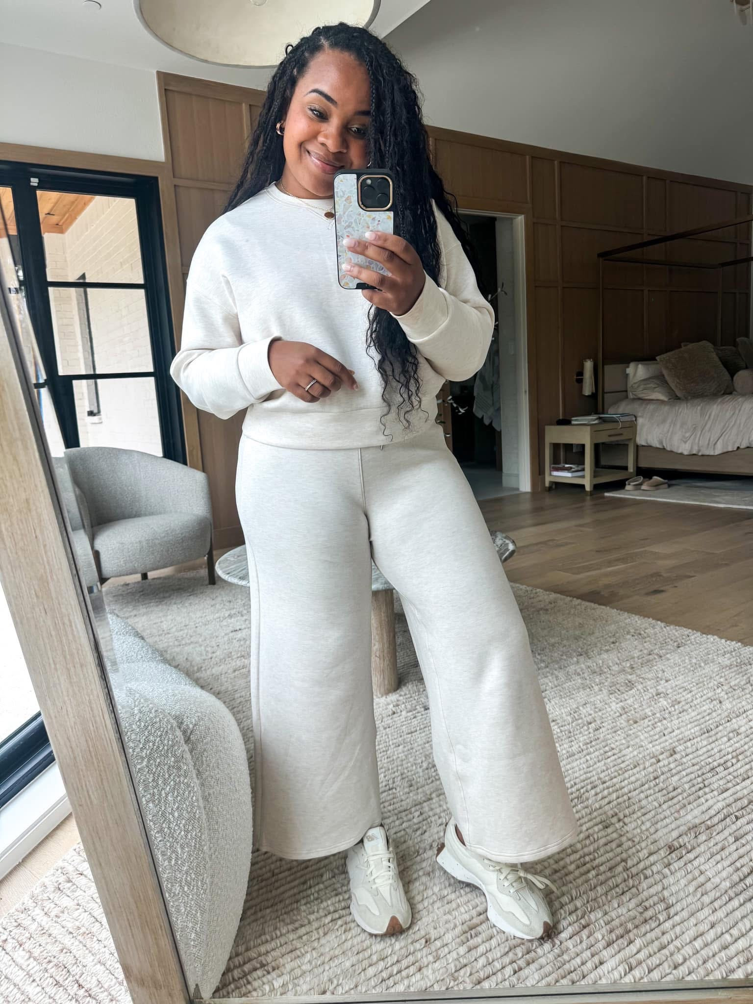 My Spanx AirEssential cropped wide leg pants and crewneck is back in stock! Use code LTKSPANX for 20% off! 

#LTKSaleAlert #LTKMidsize #LTKSpringSale