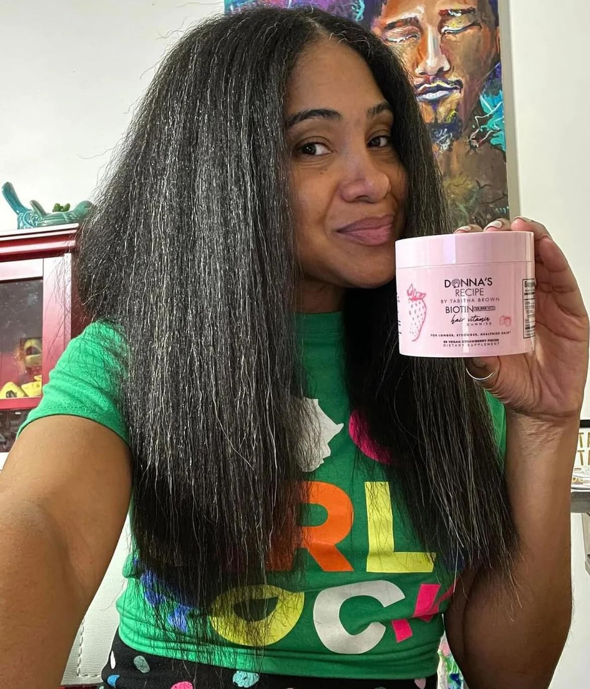 Donna’s Recipe by Tabitha Brown | Vegan Strawberry Biotin Hair, Skin & Nails Gummies – 10,000... | Amazon (US)