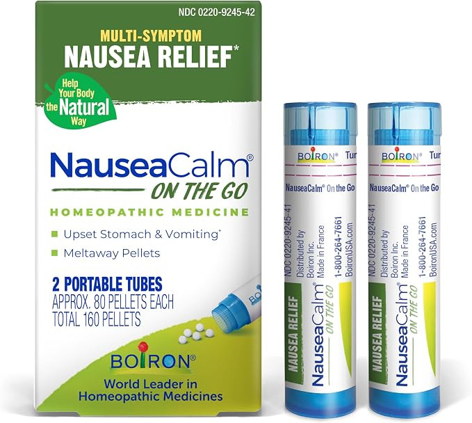 Boiron NauseaCalm On The Go Relief for Upset Stomach, Nausea, and Vomiting Due to Stomach Flu, Ov... | Amazon (US)