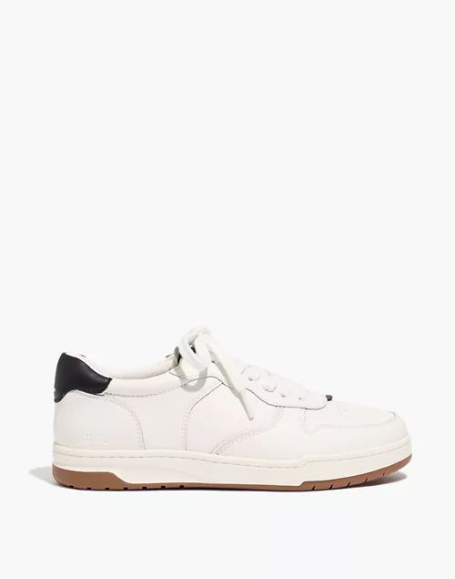 Court Sneakers in White and Black Leather | Madewell