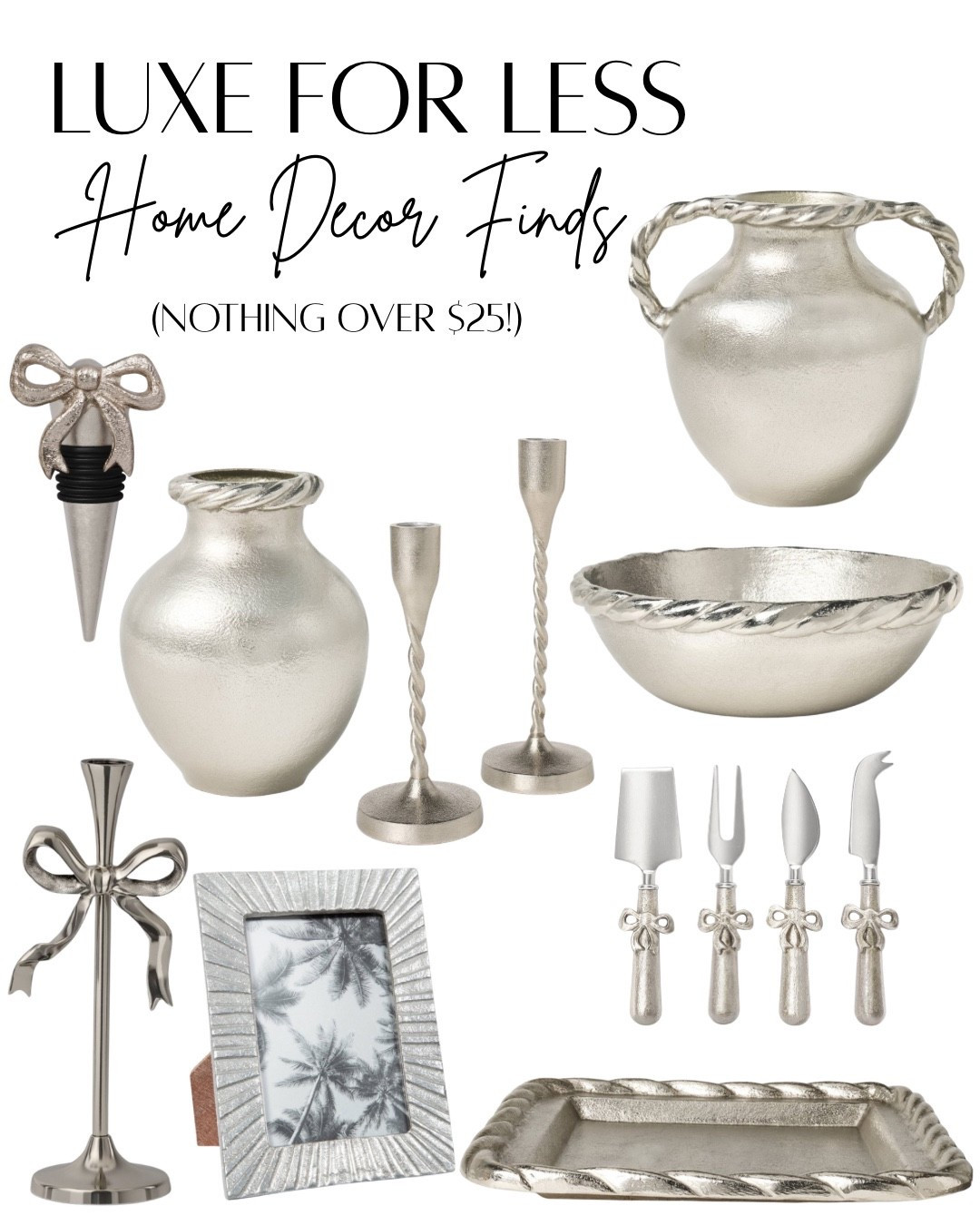 Luxe for less home decor finds - silver home decor 






Silver decor 
Home finds 
Boujee on a budget 
Affordable home decor 
Spring refresh 
Classic home decor 
Target home
Target finds 

#LTKWedding #LTKFindsUnder50 #LTKHome