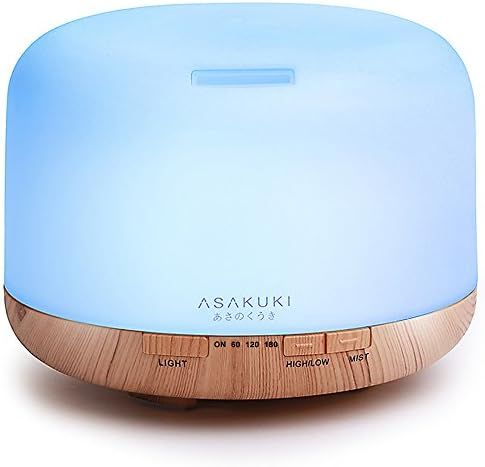 ASAKUKI 500ml Premium, Essential Oil Diffuser, 5 in 1 Ultrasonic Aromatherapy Fragrant Oil Humidi... | Amazon (US)