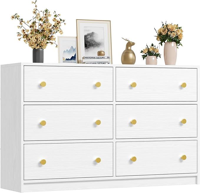 Nicehill Dresser for Bedroom with 6 Drawers, Fabric Storage Tower, Dresser & Chest of Drawers Org... | Amazon (US)