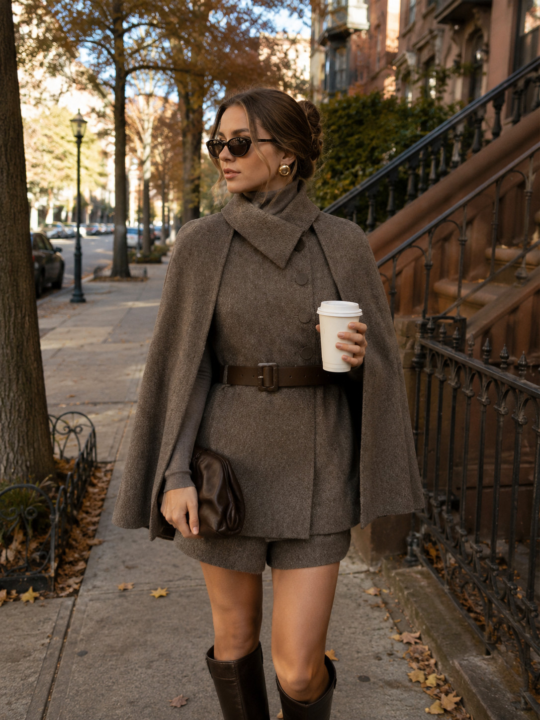 This taupe cape coat is SO good for a neutral fall wardrobe 🤎 The belted shape and tailored cape sleeves feel polished but still cozy, especially styled with matching neutrals and tall brown boots. Such a cute Amazon find for brunch, coffee dates, shopping days, or a dressed-up everyday fall look. #AmazonFallFashion #NeutralOutfit #CapeCoat #TaupeCoat #FallOutfitIdeas #FallStyle #AmazonFashionFinds #AutumnFashion #CozyChic 

 #LTKSeasonal #LTKU #LTKSaleAlert