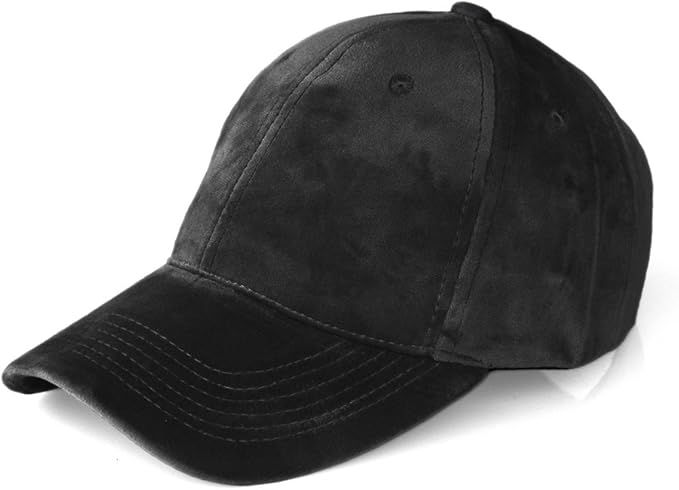 JOOWEN Unisex Soft Velvet Baseball Cap 6 Panels Solid Adjustable Sports Hat | Amazon (US)