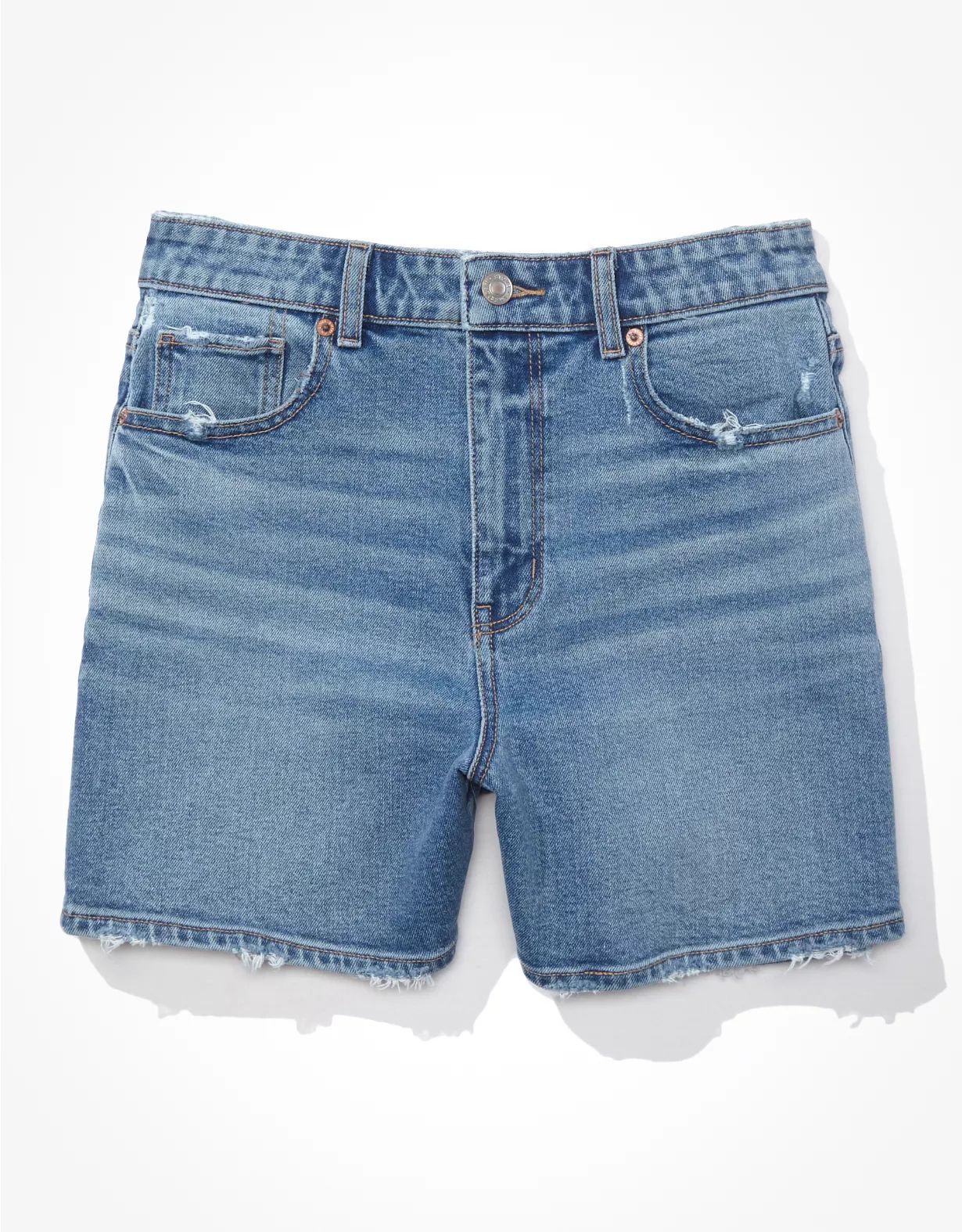 AE Stretch Denim Highest Waist Baggy Short | American Eagle Outfitters (US & CA)