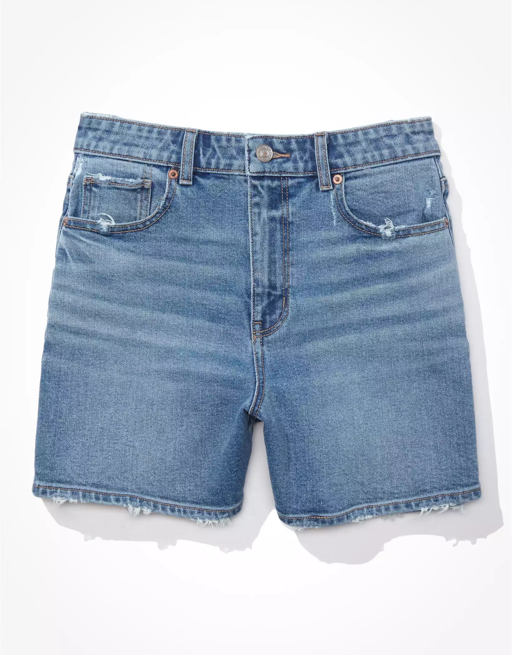 AE Stretch Denim Highest Waist Baggy Short | American Eagle Outfitters (US & CA)