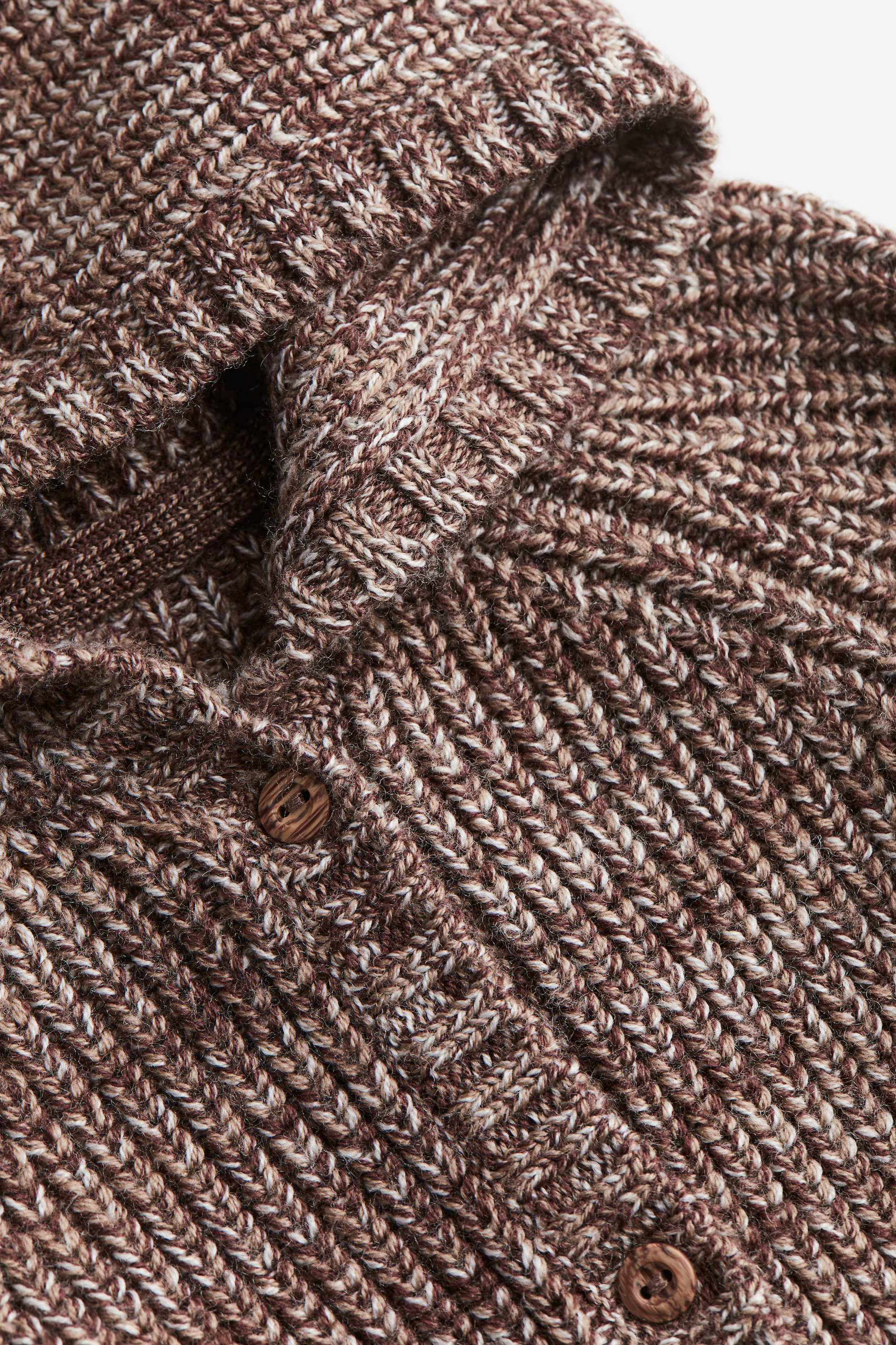 Knitted merino wool all-in-one suit - Dark brown marl - Kids | H&M GB | H&M (UK, MY, IN, SG, PH, TW, HK)