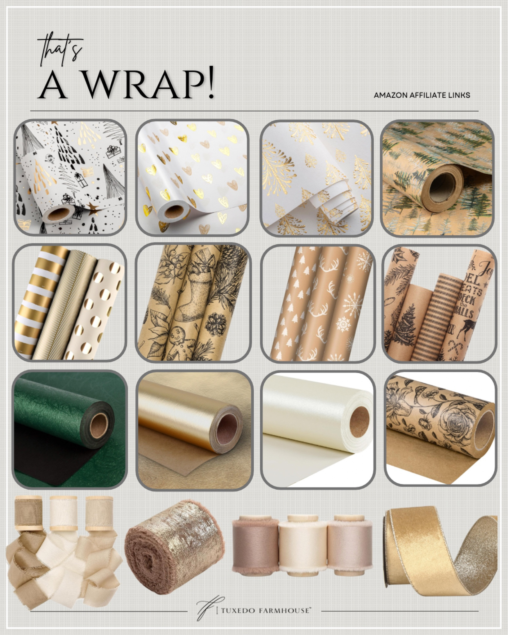 That’s a Wrap!

Gift wrapping supplies  you don’t have to step out of your slippers for?  Yes please!

Seasonal, gifts, wrapping paper, ribbon, crafting, presents, Christmas, holiday

#LTKGiftGuide #LTKSeasonal #LTKHoliday